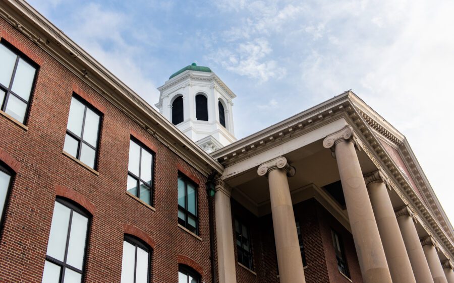 Floor view of an educational building at Harvard.
