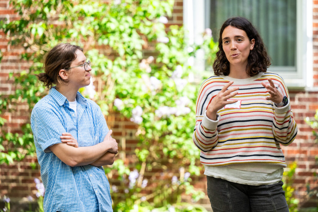 student organizer-leaders offering opening remarks during the native seed blessing ceremony