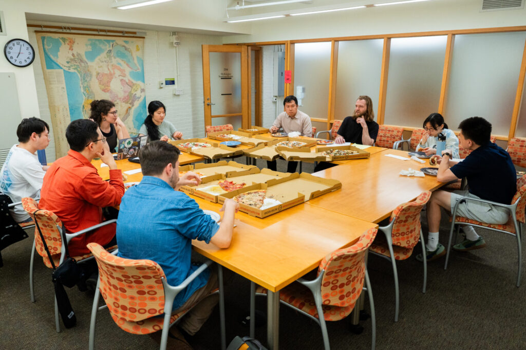 students sit at a round table during an EGEE session