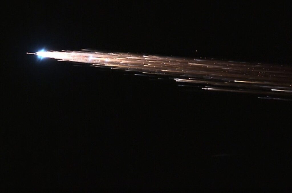 A European Space Agency transport vehicle burning up on reentry at the end of its mission. (ESA)