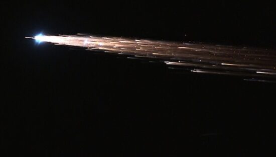 A European Space Agency transport vehicle burning up on reentry at the end of its mission. (ESA)