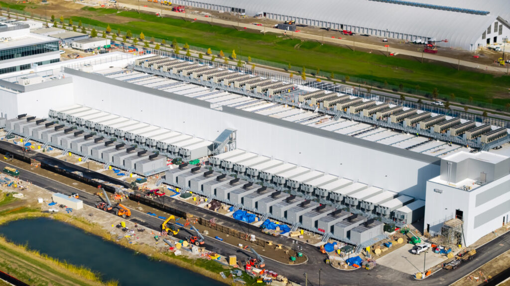 data center viewed from the air
