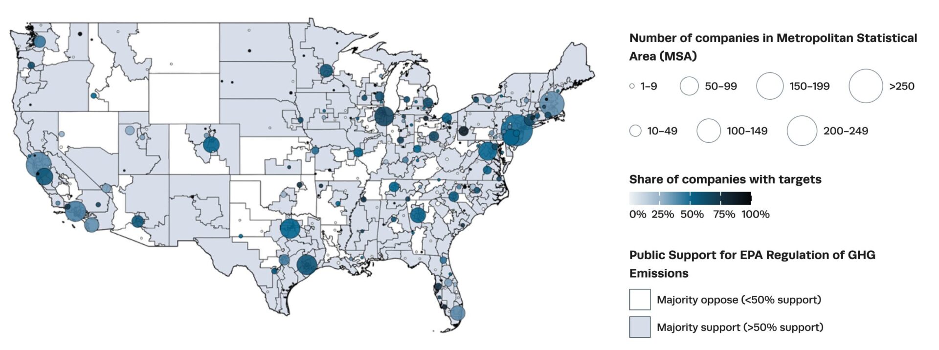 Russell 3000 Company Headquarters by MSA and Environmental Attitudes by U.S. Congressional Districts, 2024