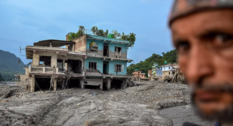 Photo of Nepal after flood from the New York Times